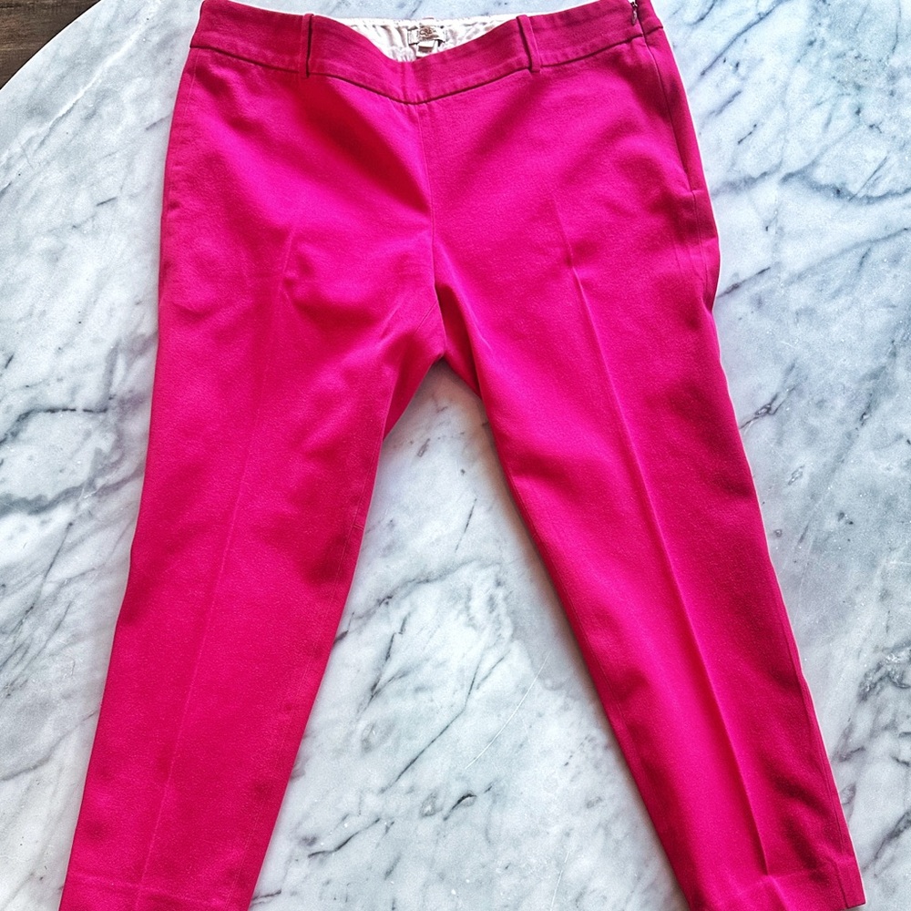 J.Crew Bright Pink Matchstick Stretch Pants – Women’s Size 12